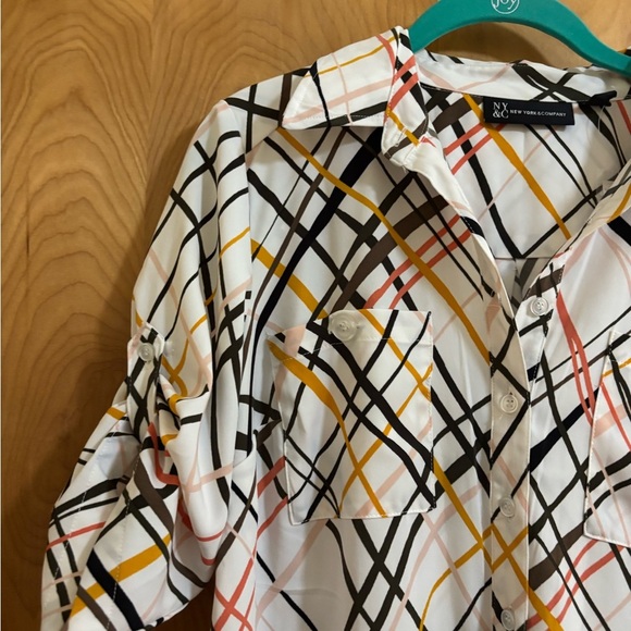 New York and Company Tshirt Dress Midi Medium NWT - Picture 4 of 11